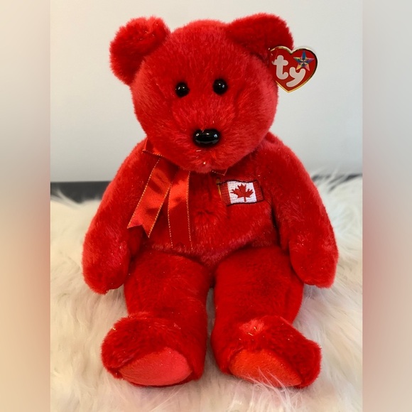 Ty (26) Red Maple Bear Plush Buddy “Pierre” - Picture 1 of 11